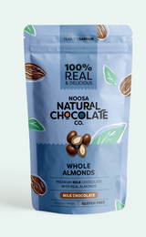 Noosa Natural Chocolate Co. Australian Almonds Coated in Premium Milk Chocolate 100g