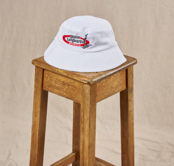 Noosa Longboards Terry Bucket Hat White