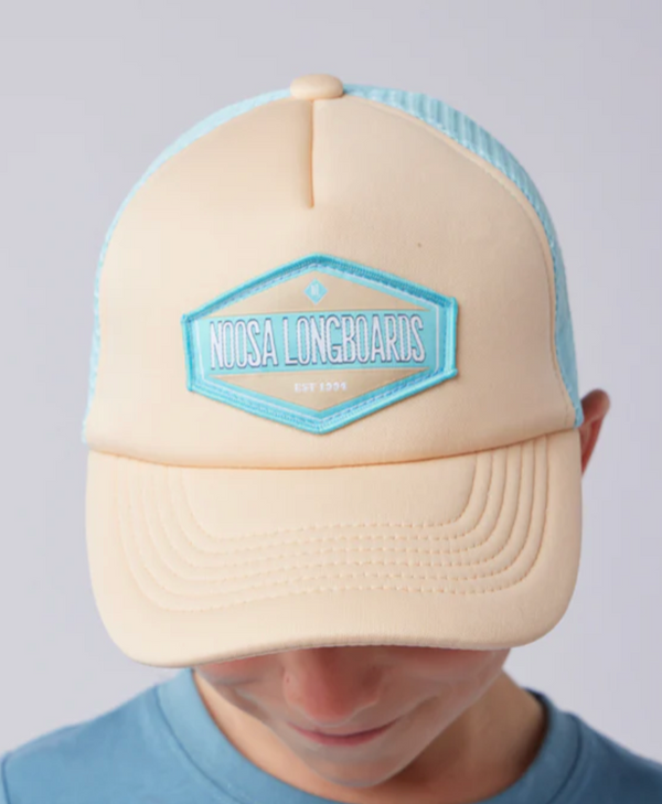 Noosa Longboards Kids Trucker Cap Laguna blue & Sand