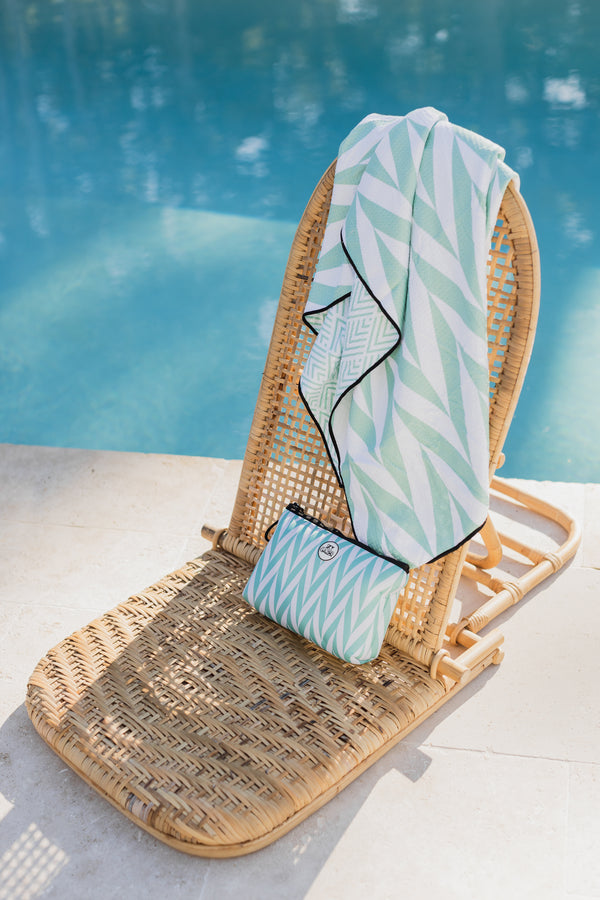 The Noosa - Mint Beach Towel by Sky Gazer