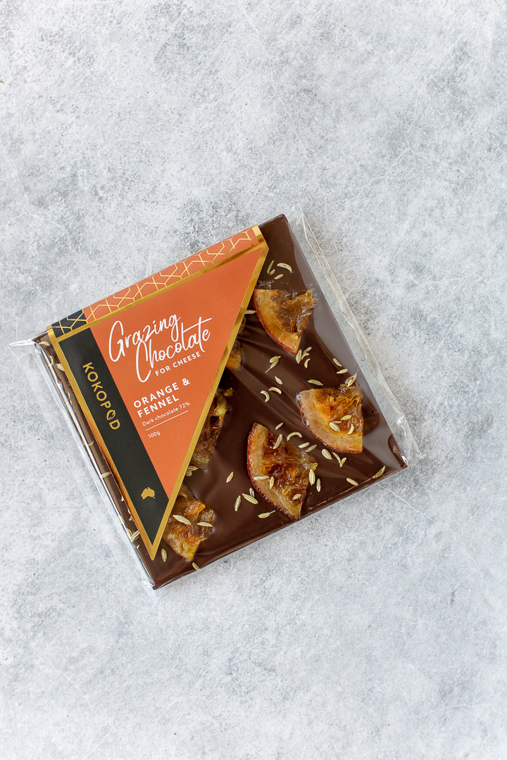 Orange & Fennell Grazing Chocolate by FINCH LANE Chocolate